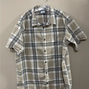 Men's Columbia Casual Plaid Button Down Shirt. Size XXL